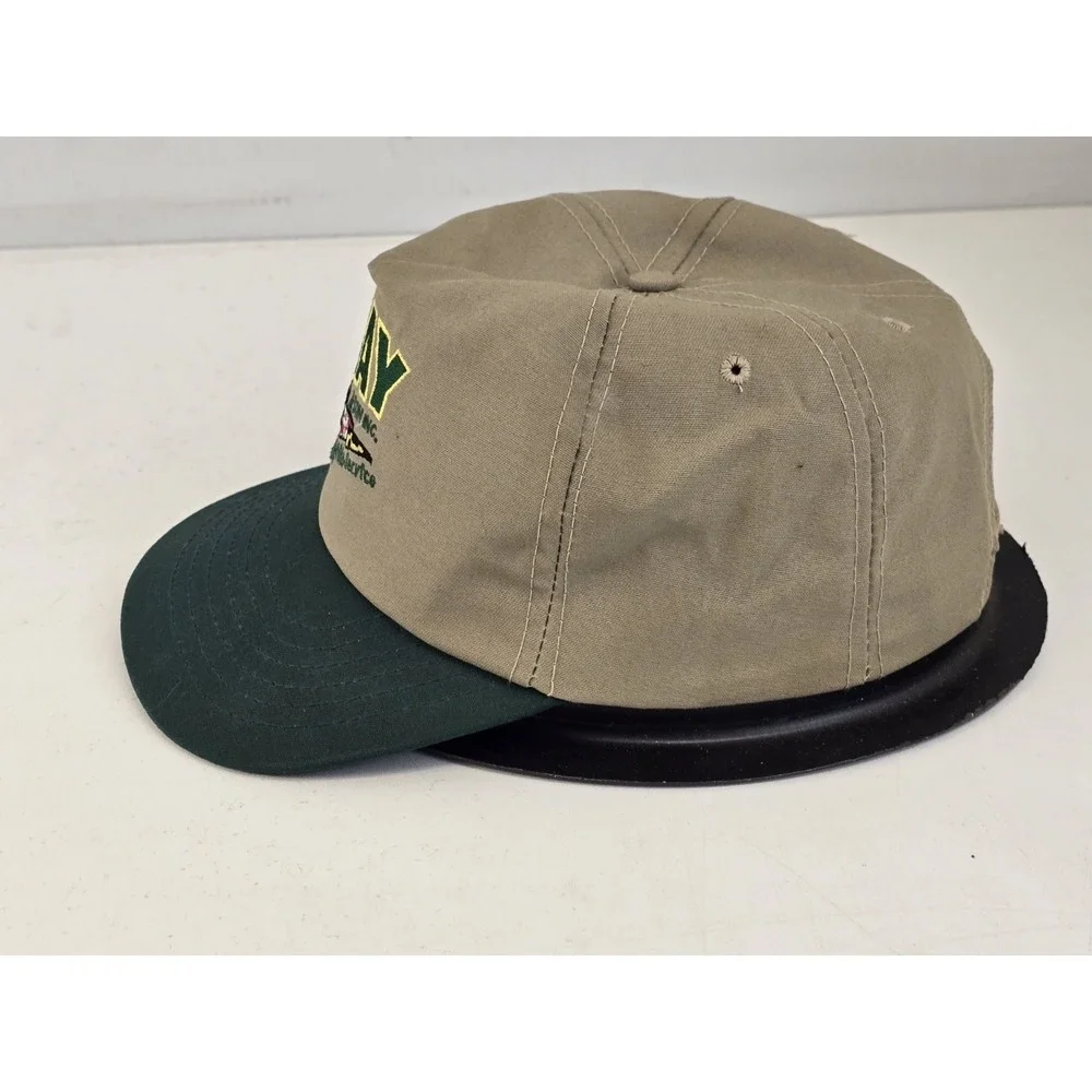 Vintage Trucker Snapback Hat Gray & Son Inc. Advertising Made In USA Green/Tan‎